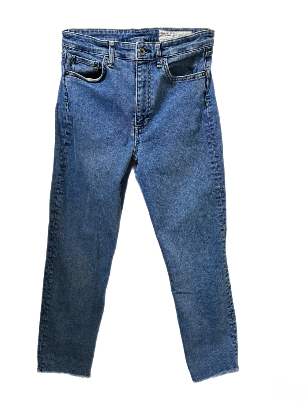 rag & bone Nina High Rise Ankle Cigarette Jeans - Medium Blue - Size 27